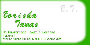 boriska tamas business card